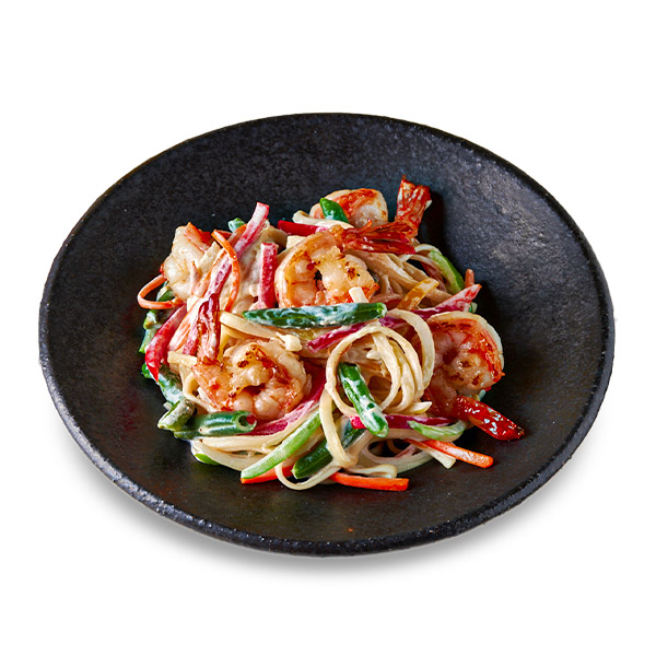 Вок с креветками в сливочном соусе Вок с креветками в сливочном соусе