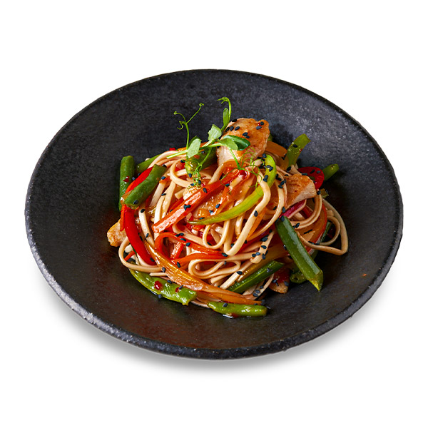 Вок с курицей в кисло-сладком соусе Вок с курицей в кисло-сладком соусе