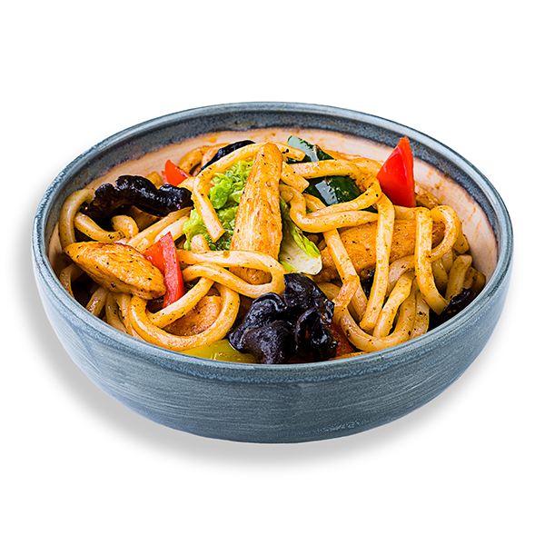 Пшеничная лапша с курицей Блэк пеппер Пшеничная лапша с курицей Блэк пеппер